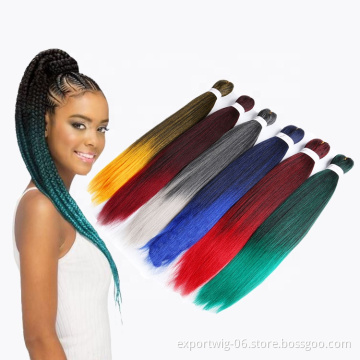 Jumbo Braids Crochet Synthetic Braid Hair 20inches 75g 26inches 95g Each Solid Colors and 2 Color 3 Color Braiding Hair